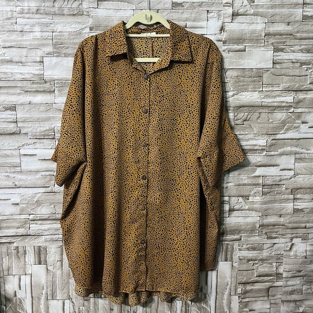 Easel Los Angeles Leopard Print Small Top Boho-Chic Mob Wife Scandi-Chic